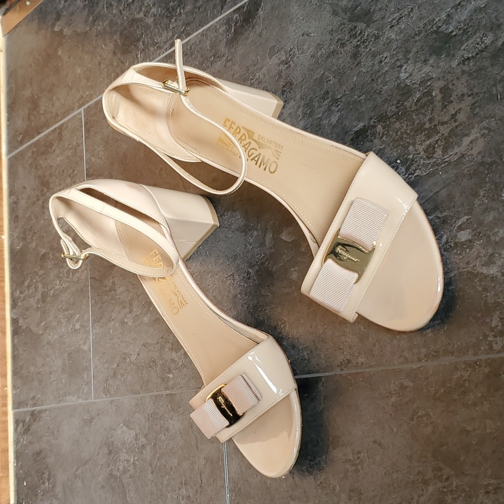 Authentic Salvatore Ferragamo Block Heels